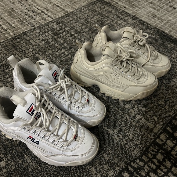 Fila Cream and White Athletic Shoes - Picture 1 of 4